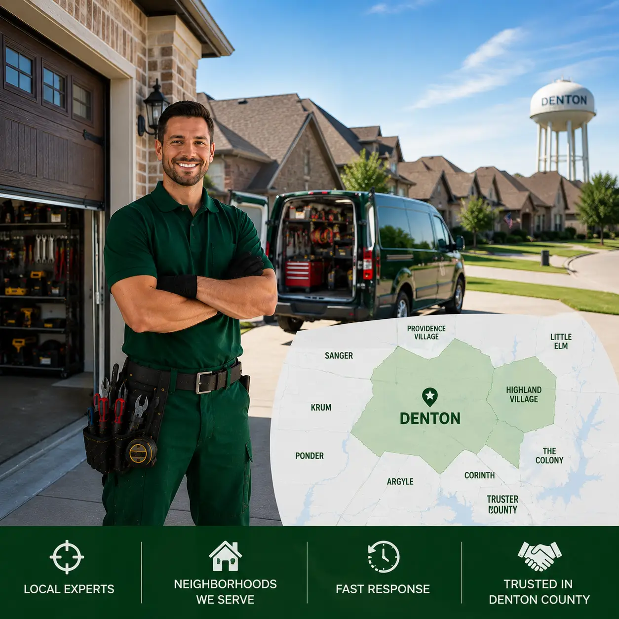 Denton garage door technician