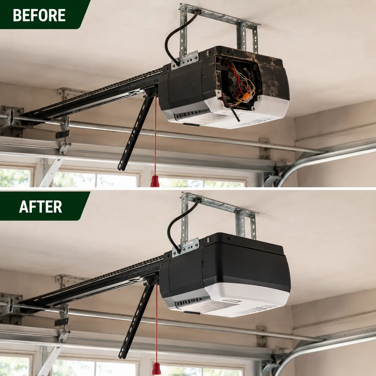 Garage Door Repair Before and After
